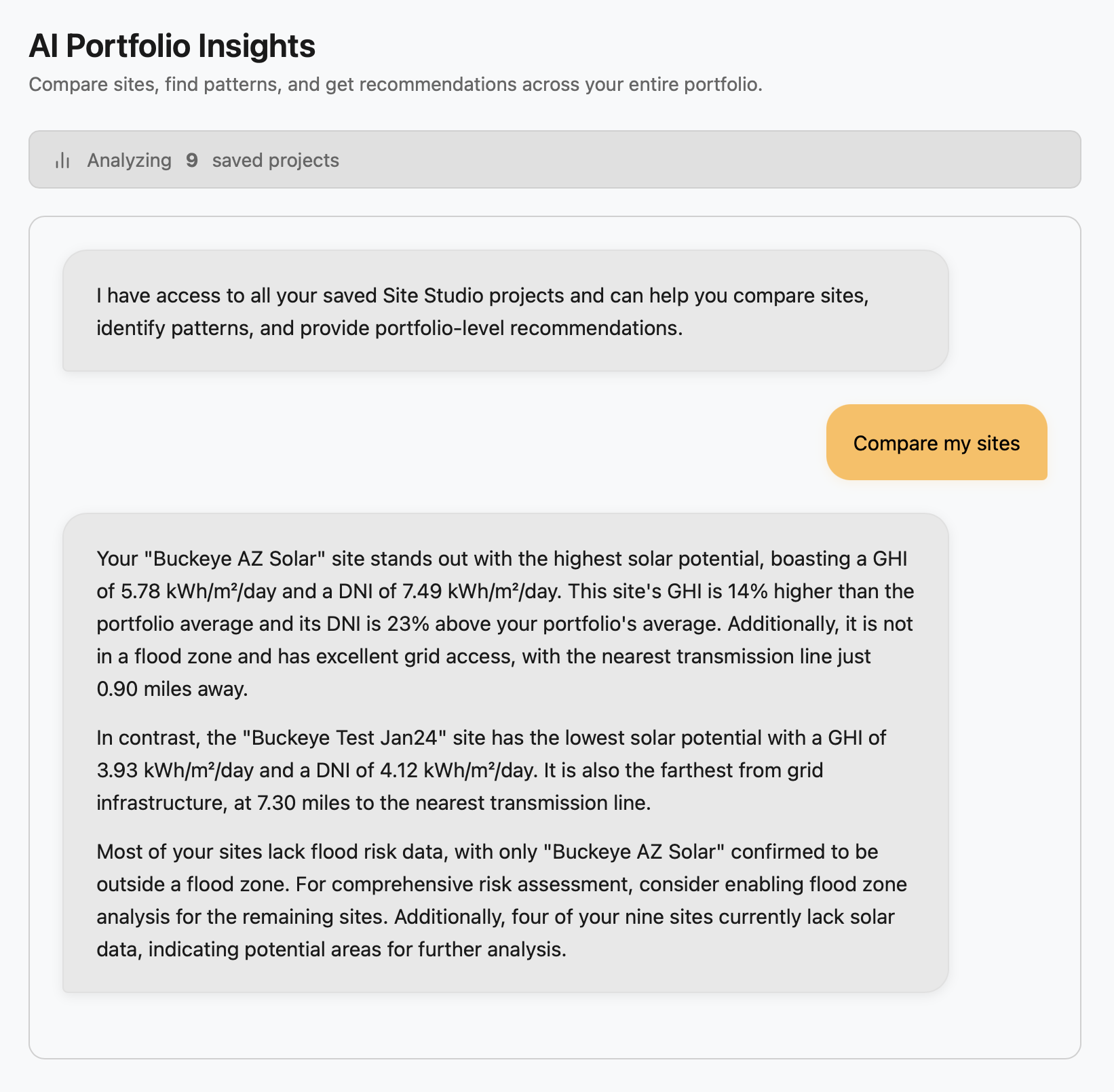 AI Portfolio Insights preview