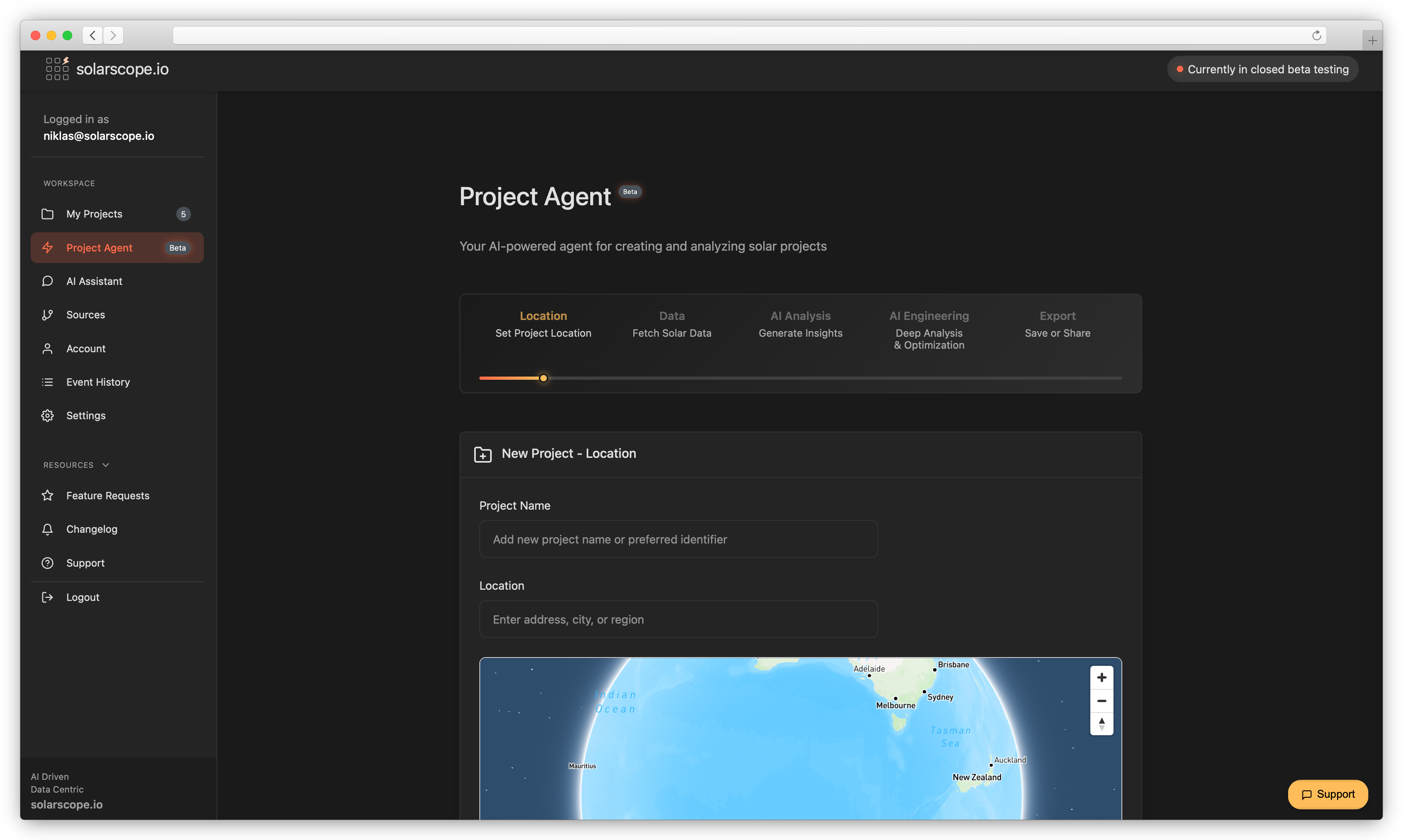SolarScope Dashboard Mockup