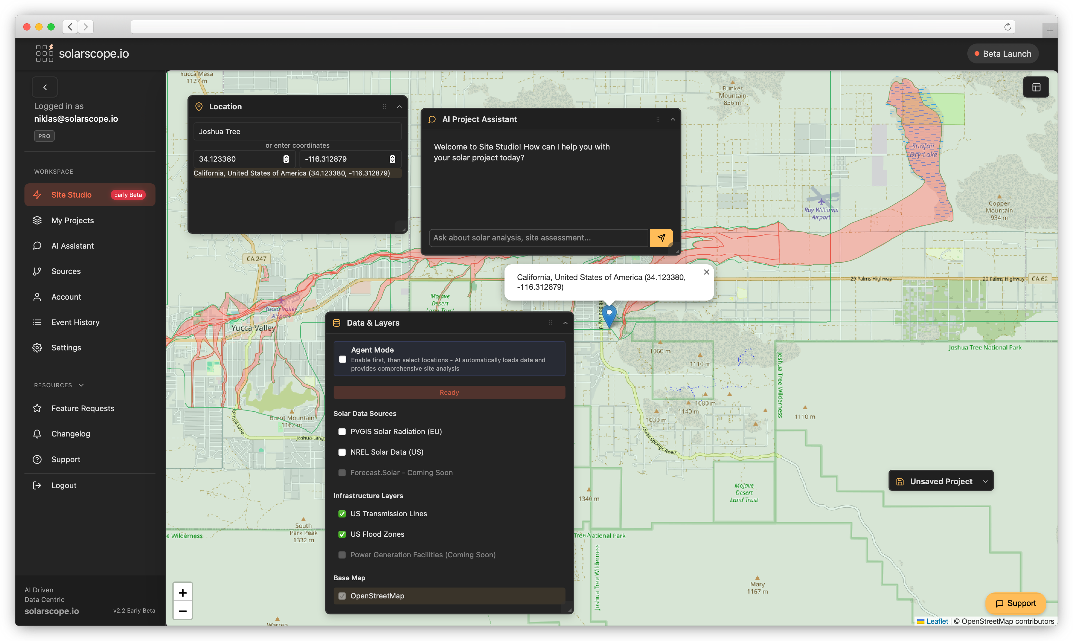 SolarScope Dashboard Mockup